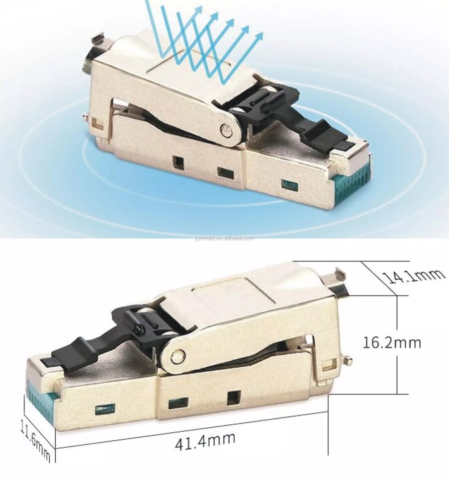 Cat6A/Cat7 Endüstriyel Jack - 10Gbps Metal Toolless Konnektör