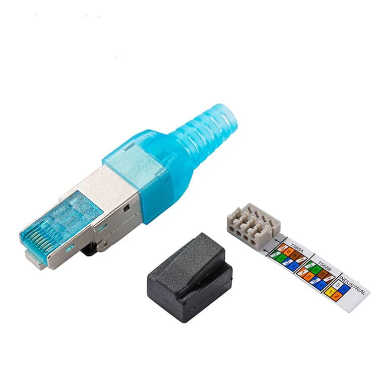 Cat6A/Cat7 Endüstriyel Jack - 10Gbps Metal Toolless Konnektör