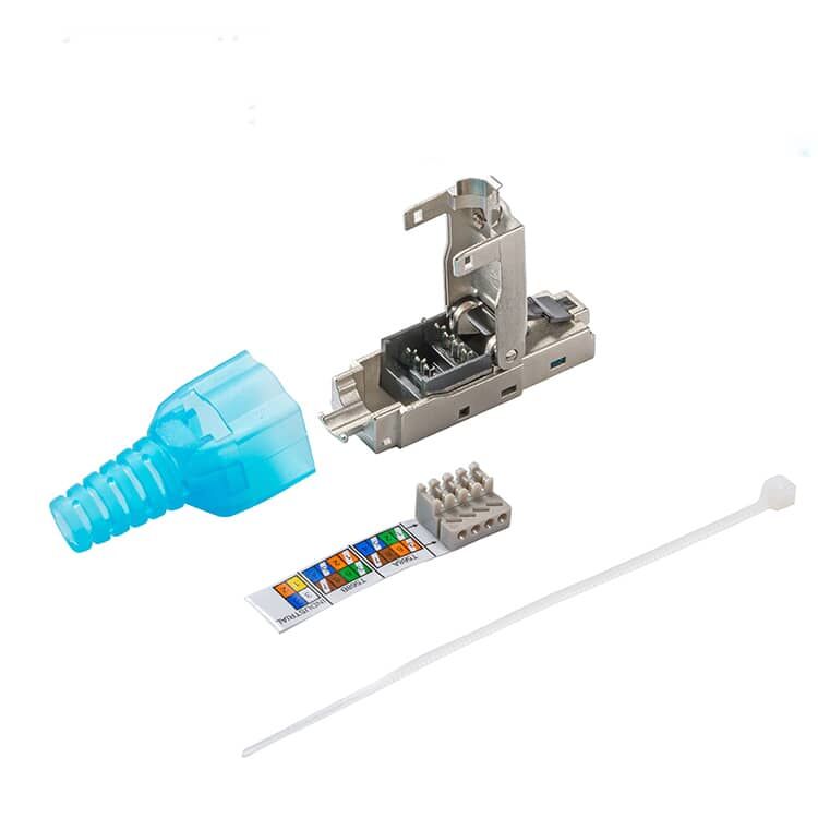 Cat6A/Cat7 Endüstriyel Jack - 10Gbps Metal Toolless Konnektör